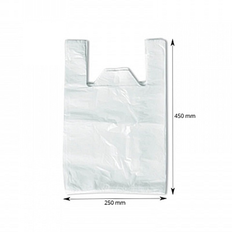 Reklamówka HDPE  SUPER JAKOŚĆ 25/45 200 sztuk 9 mikronów biała