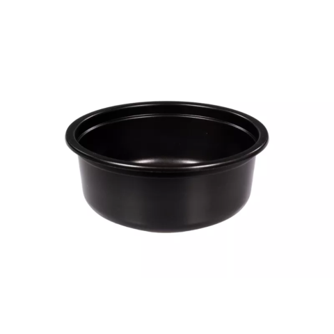 Pojemnik 115mm do zgrzewu okrągły czarny o pojemności 250ml PP 8113C