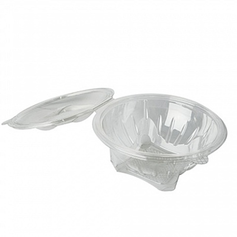 Pojemnik na sałatkę SLR1000C 1000ml wieczko na zawiasie transparent R-PET