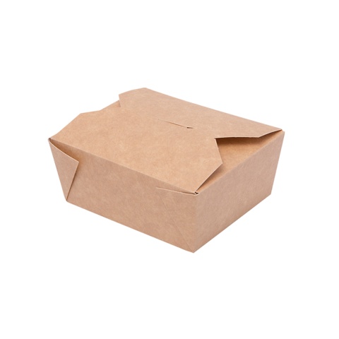 Kraft kartonik LUNCH BOX 500ML zamykany klejone dno 11/9/5cm