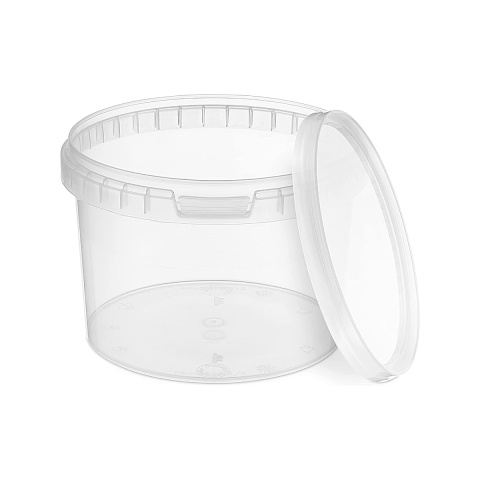 WIADERKO TRANSPARENTNE Z WIECZKIEM 0,6L