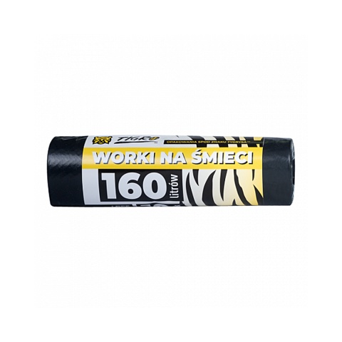 TIGRO WORKI NA ŚMIECI LDPE 160L 90x110 A10 CZARNE PREMIUM
