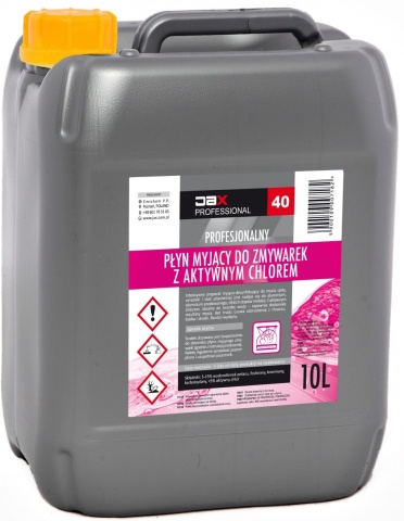 Jax 40 Płyn myjący do zmywarek z chlorem 10L