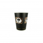 Kubek papierowy czarny z filiżanką 300ml 90mm