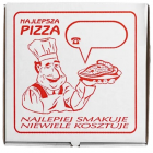 KARTON PIZZA PROSTY BIAŁY 28/28/4 A100 NADRUK UNIWERSALNY