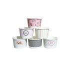 Kubek papierowy do lodów nadruk pastelowy 245ml