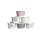 Kubek papierowy do lodów nadruk pastelowy 350ml